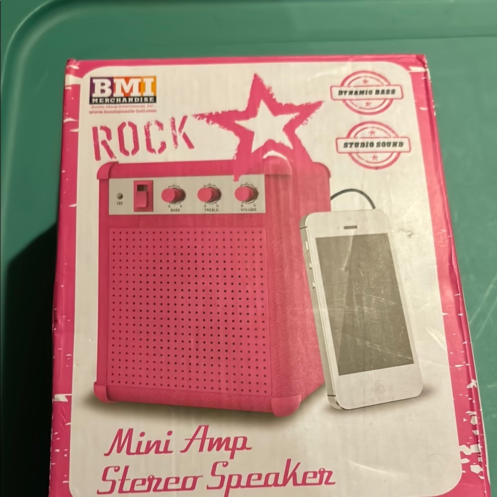 Mi Pink Mini Amp Stereo Speaker